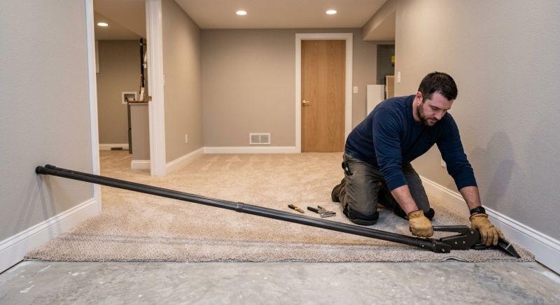 Basement Carpet Stretching in Monmouth County, NJ