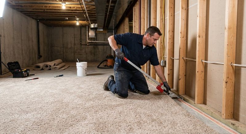 Basement Carpet Stretching in Kansas City, KS